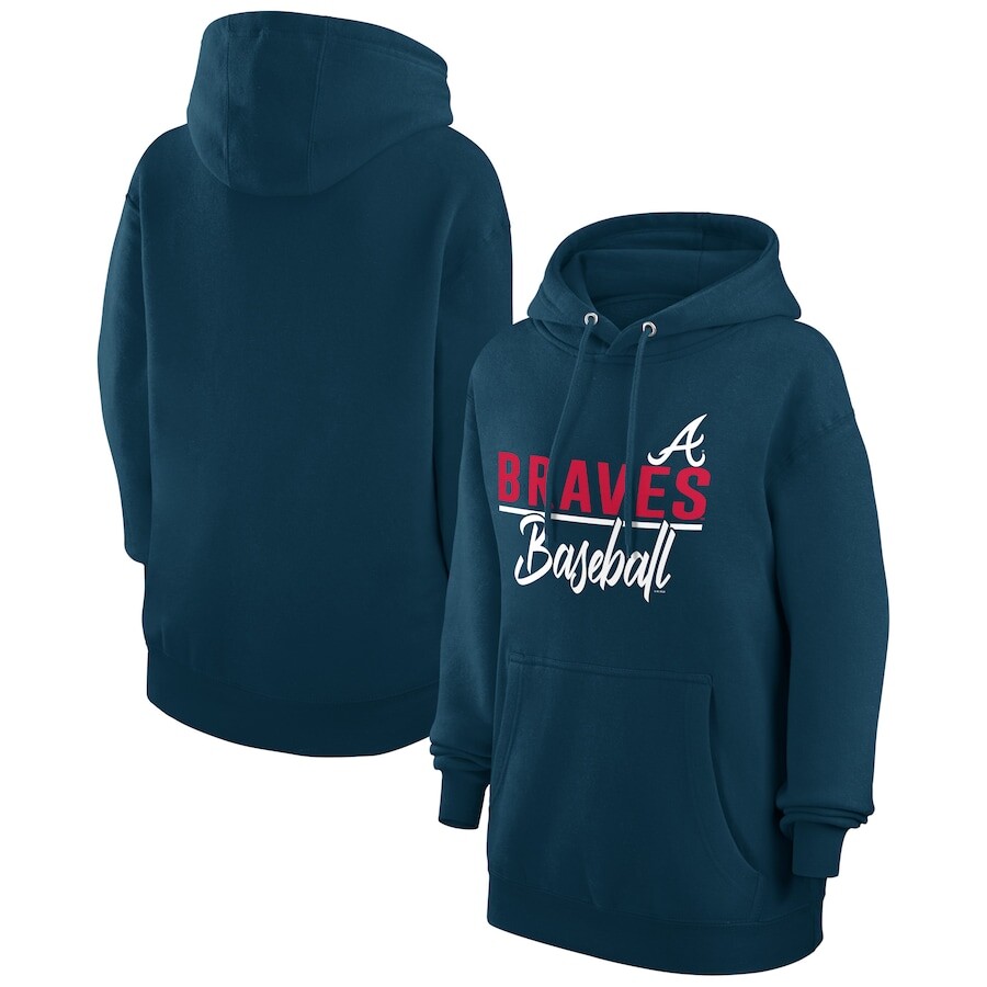 

Пуловер с капюшоном G-III 4Her by Carl Banks Atlanta Braves, нави