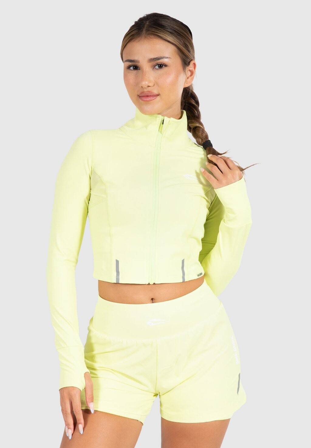 Толстовка CROP FASTLANE Smilodox, цвет lime