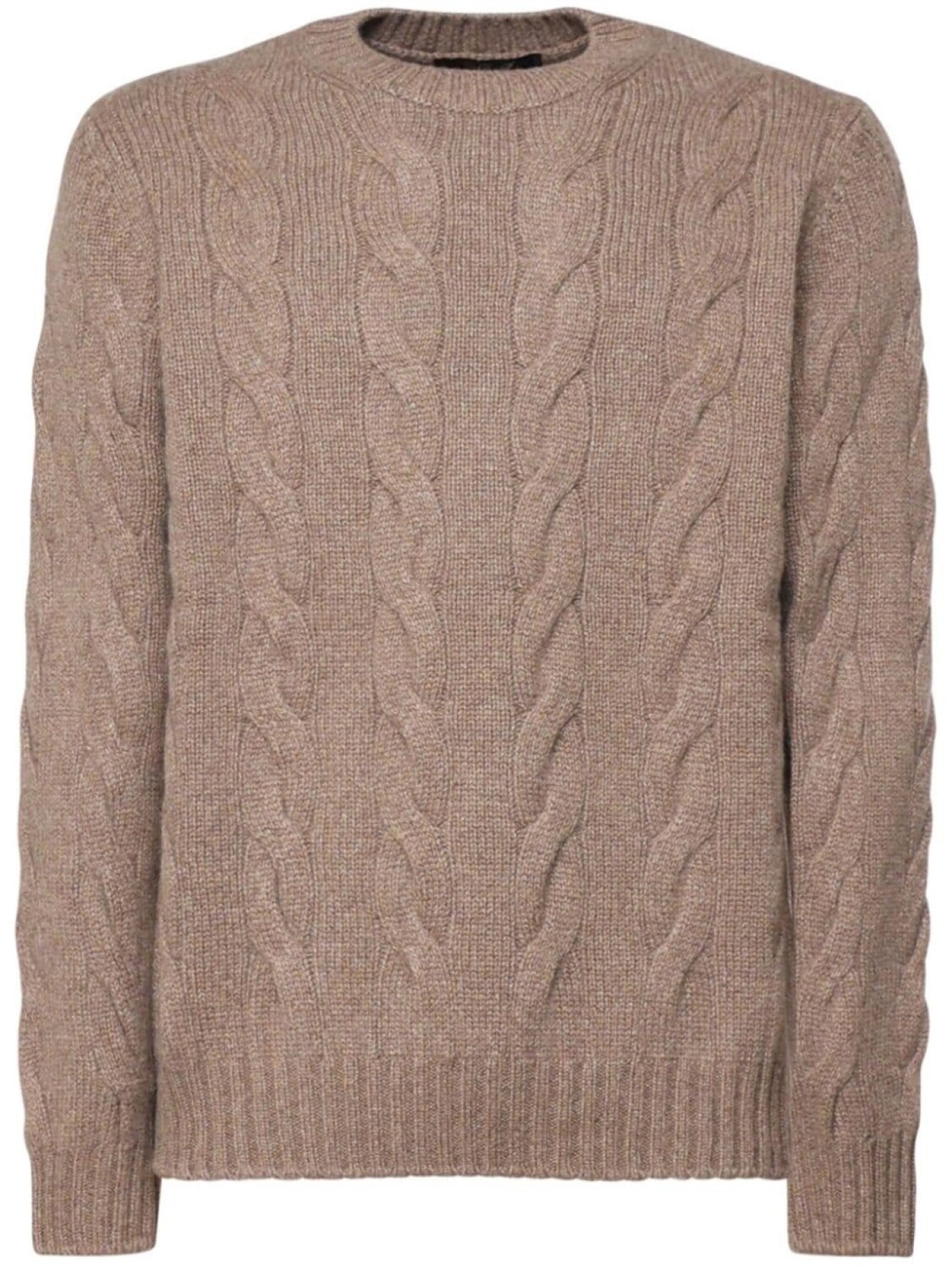

Loro Piana джемпер с косой вязкой, коричневый