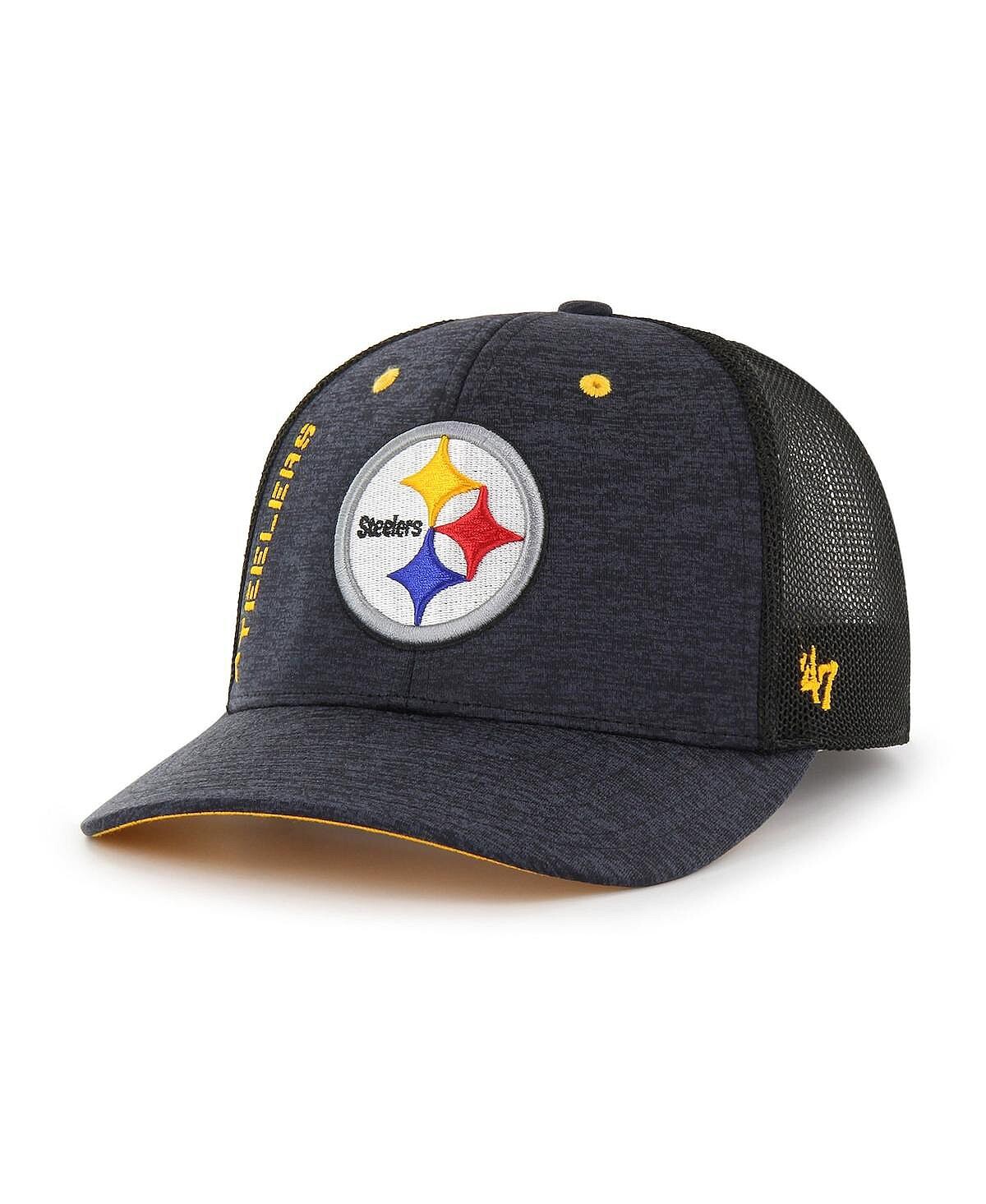 

Мужская черная кепка Pittsburgh Steelers Pixelation Trophy Flex '47 Brand