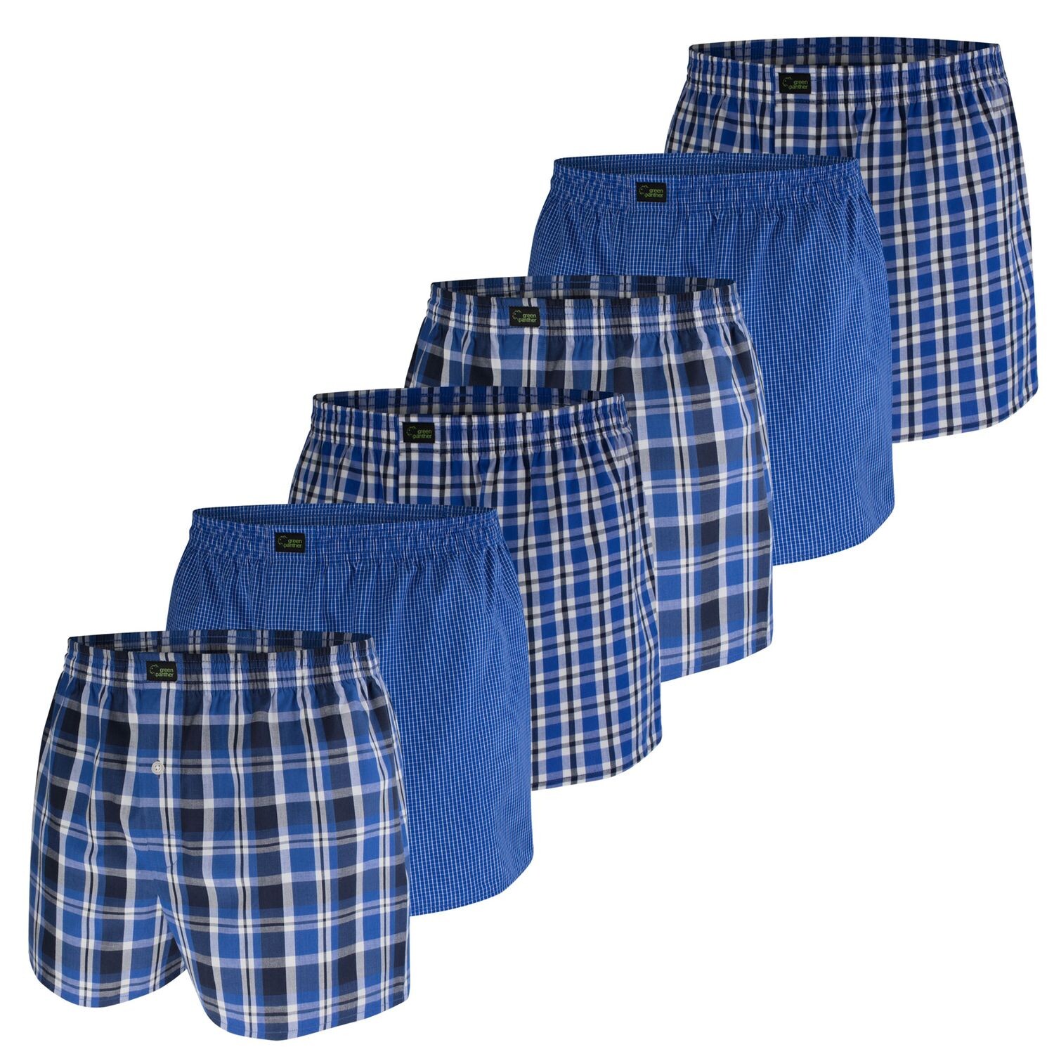 

Боксеры green panther Webboxershorts 6 шт, цвет Blau / Karo