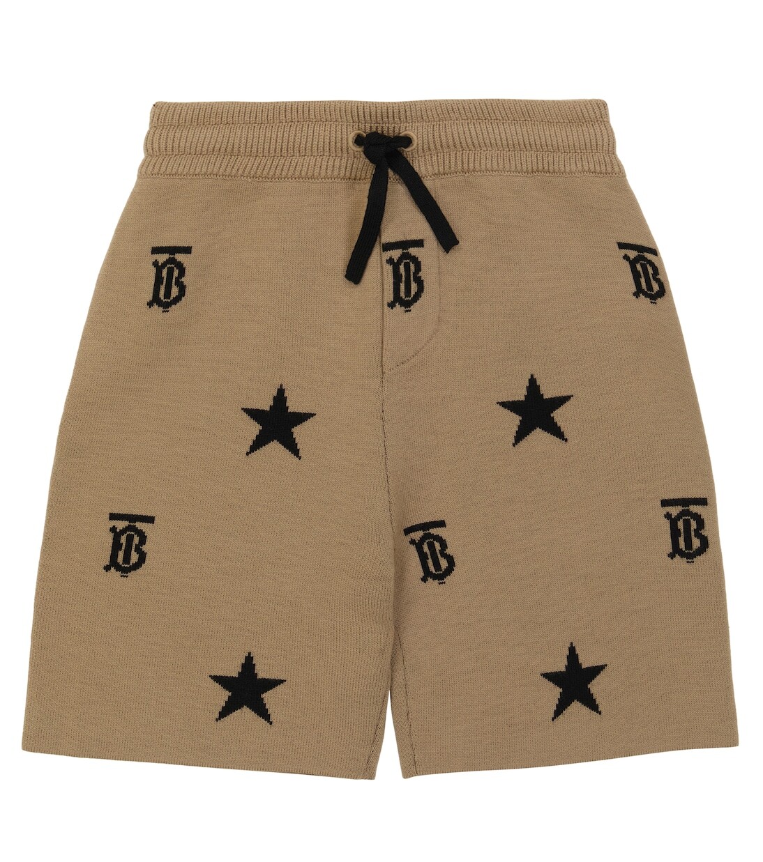 

Вязаные шорты Burberry Kids, бежевый