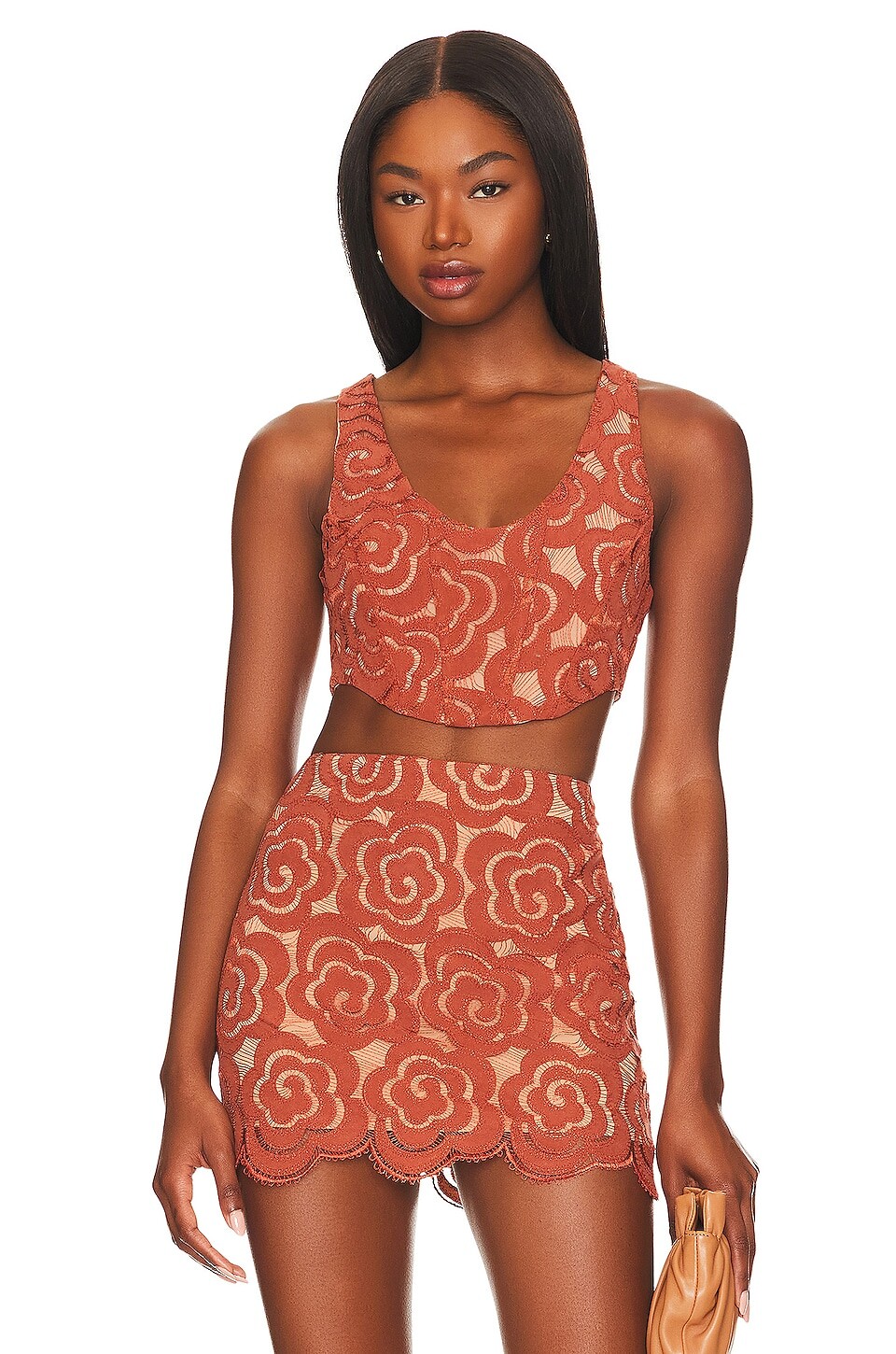 

Топ For Love & Lemons Nomi Crop, красный