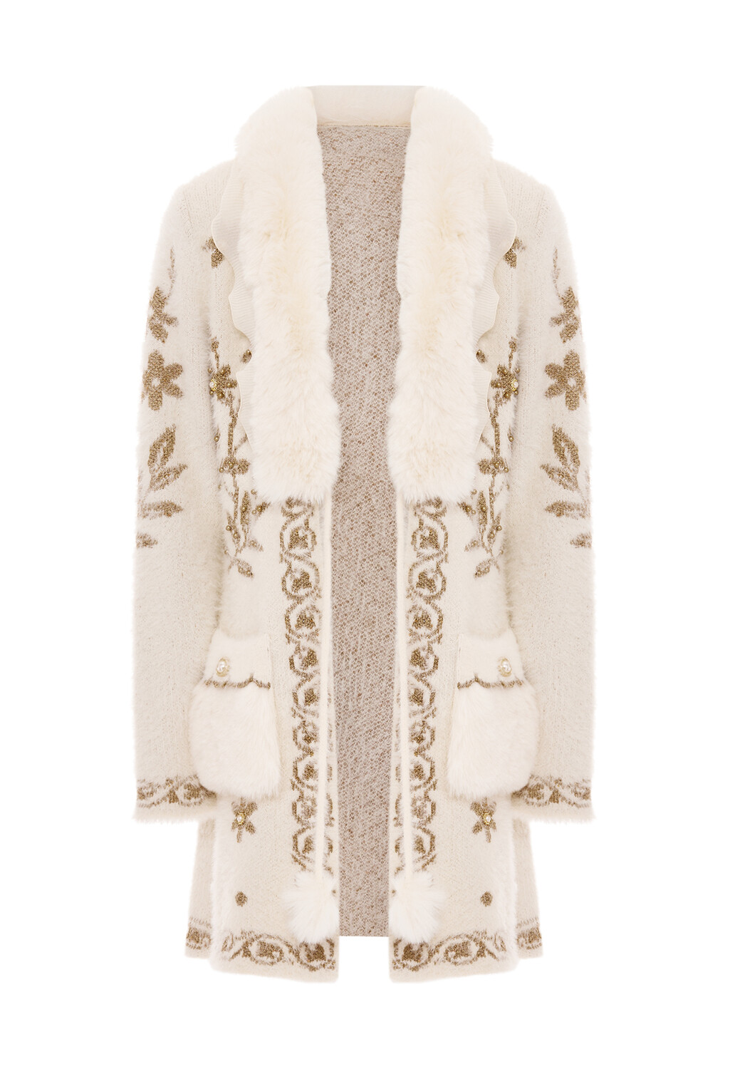 

Толстовка faina Strickjacke, цвет Wollweiss Gold