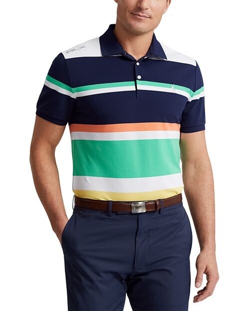 

Рубашка поло приталенного кроя Ralph Lauren RLX с полосками стрейч Polo Ralph Lauren, цвет Multi