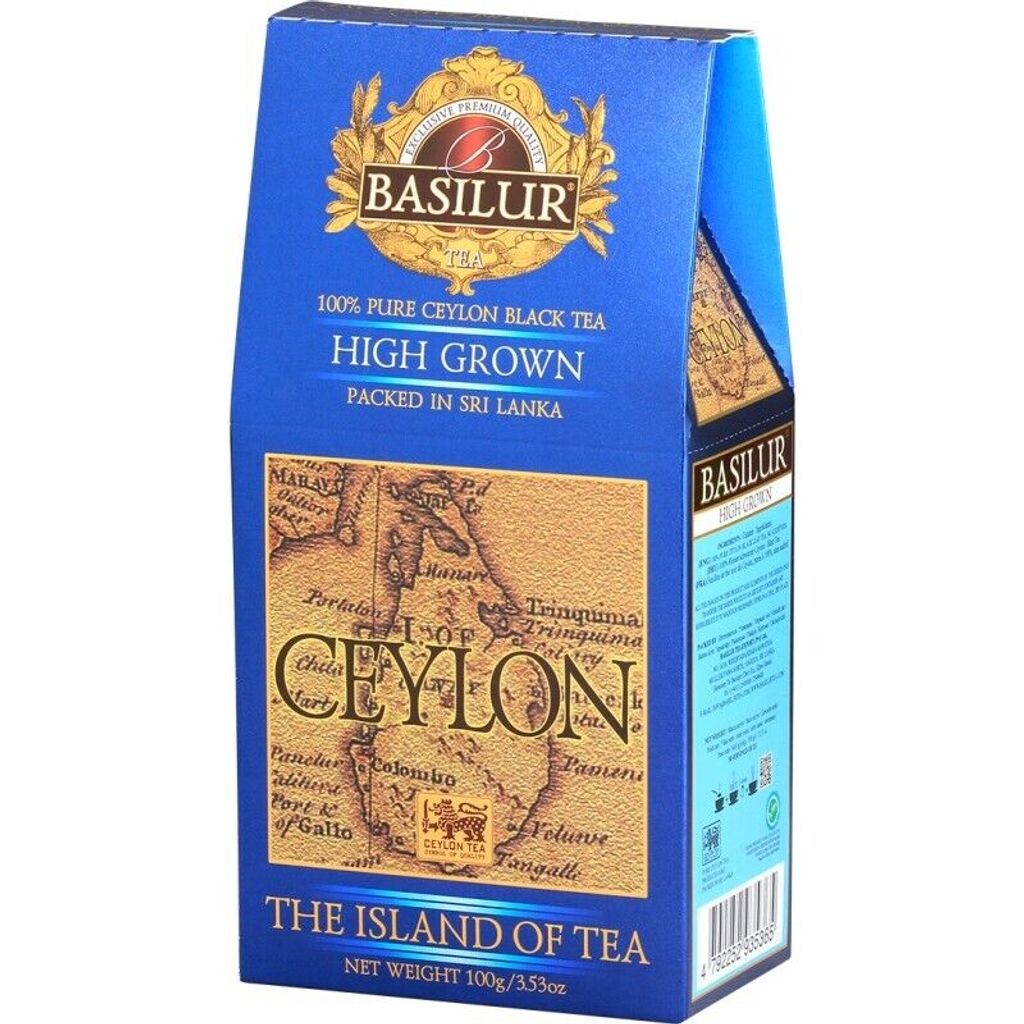 

Чай Basilur HIGH GROWN шишки 100г черный цейлонский чай ОП1 крупнолистовой без добавок