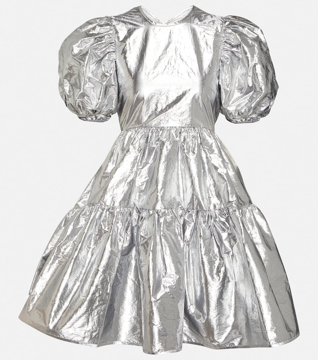 Мини-платье Sylvie из металлизированной тафты CECILIE BAHNSEN, металлик