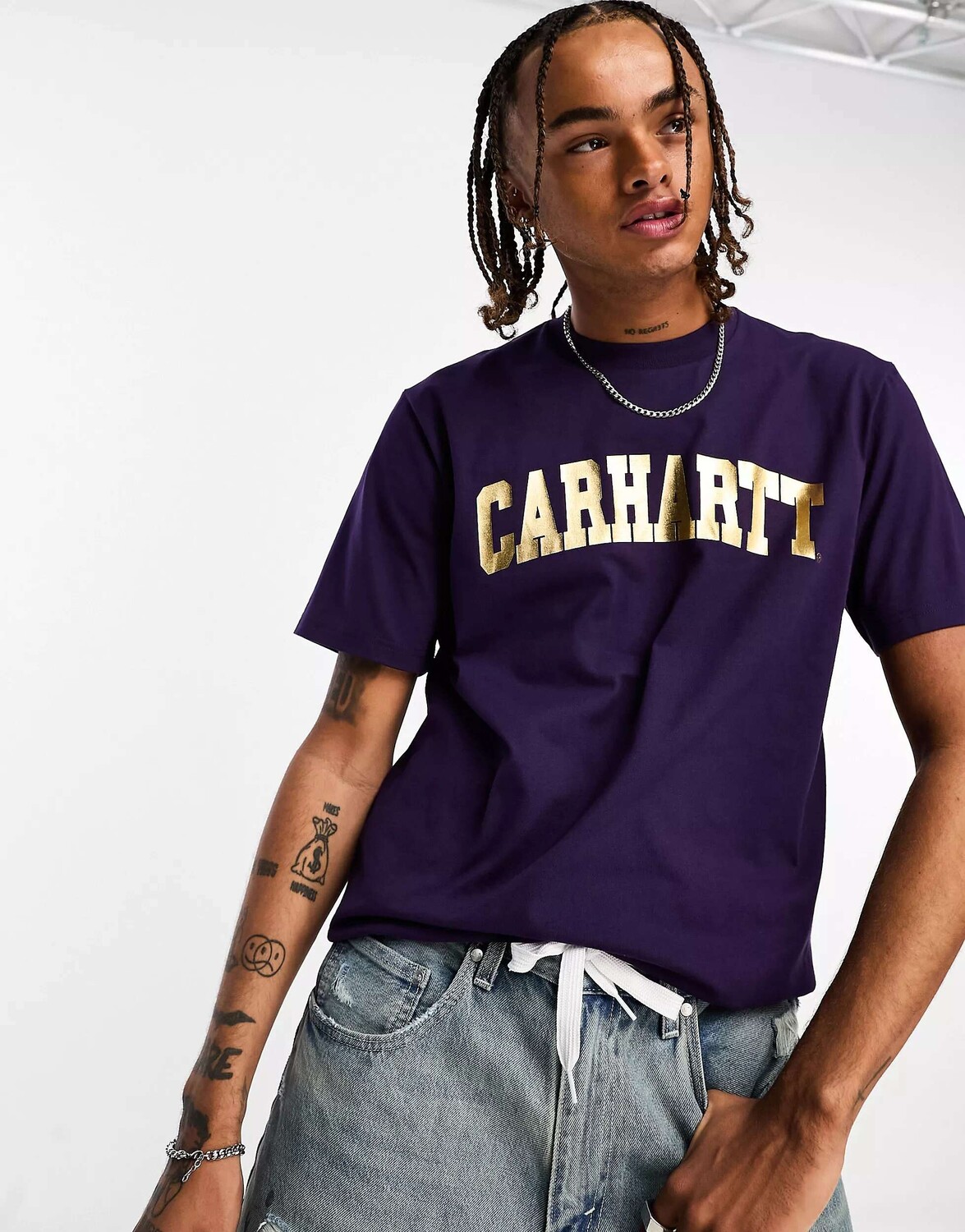 

Футболка Carhartt WIP University фиолетового цвета, Фиолетовый