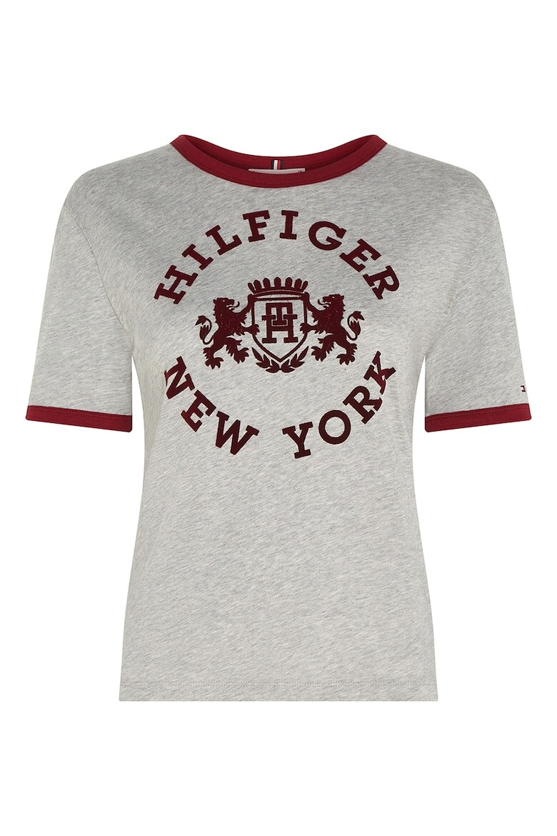 

Футболка с овальным вырезом и логотипом Tommy Hilfiger, красный