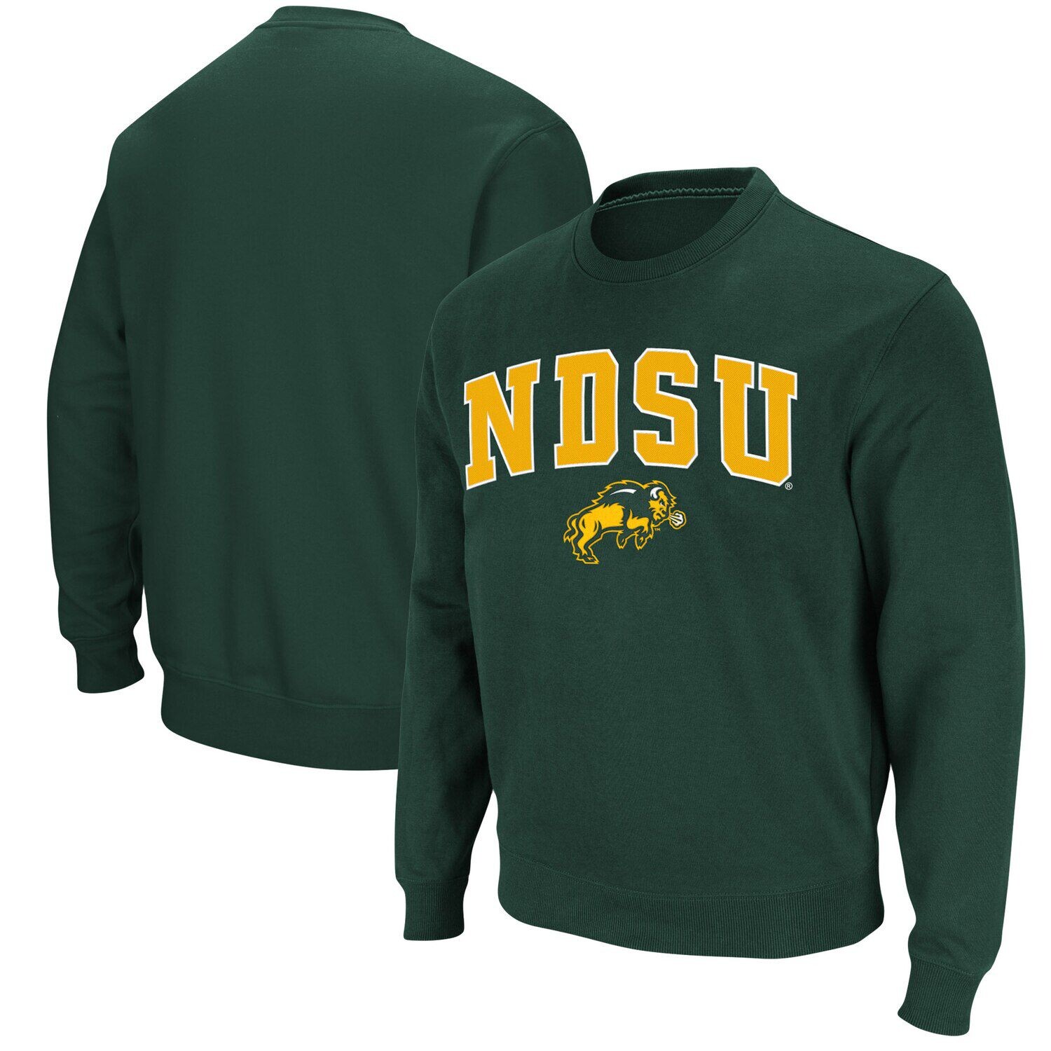 

Мужской зеленый свитшот NDSU Bison Arch & Logo Colosseum