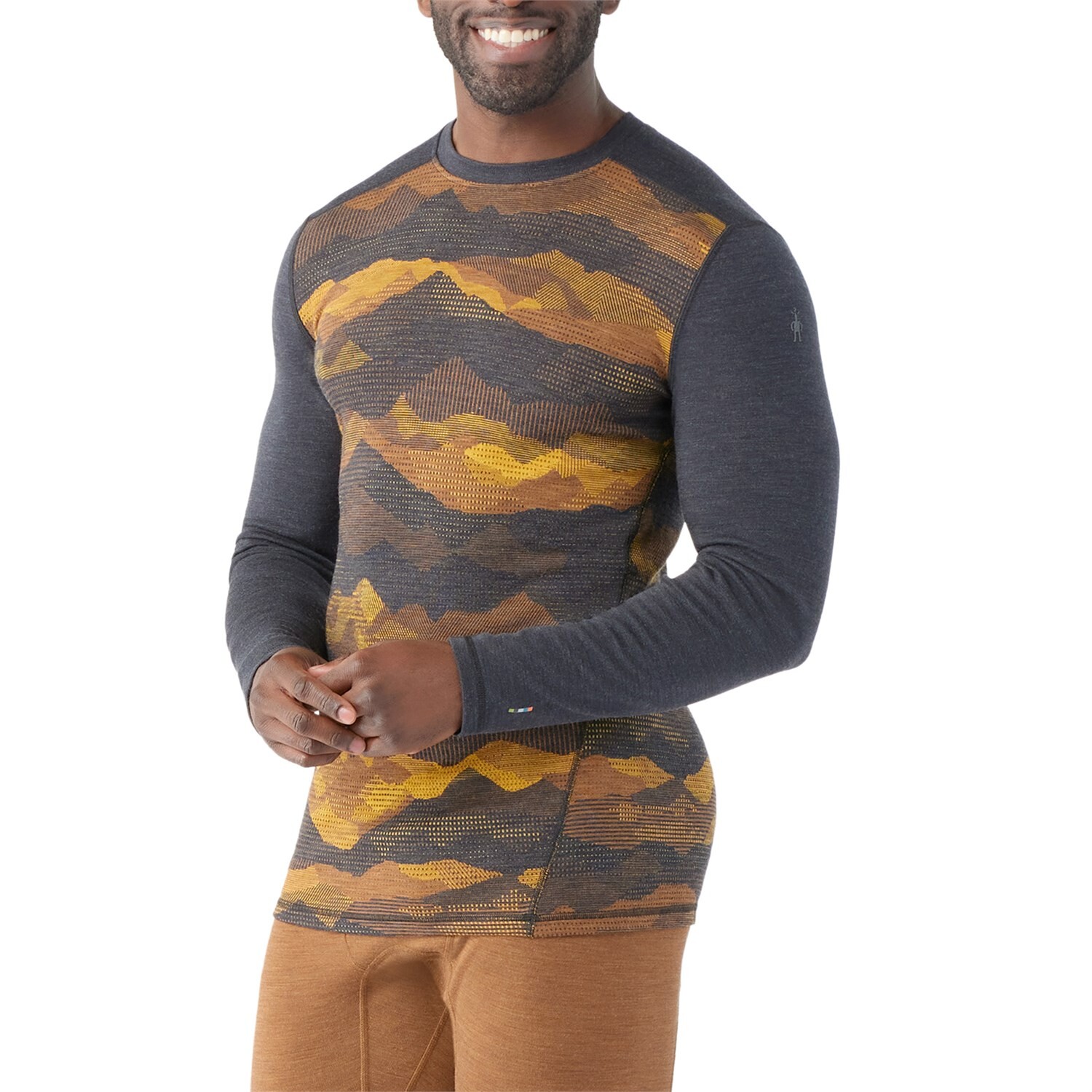 

Базовый слой Smartwool Classic Thermal Merino Crew Top, цвет Charcoal Mountain Scape