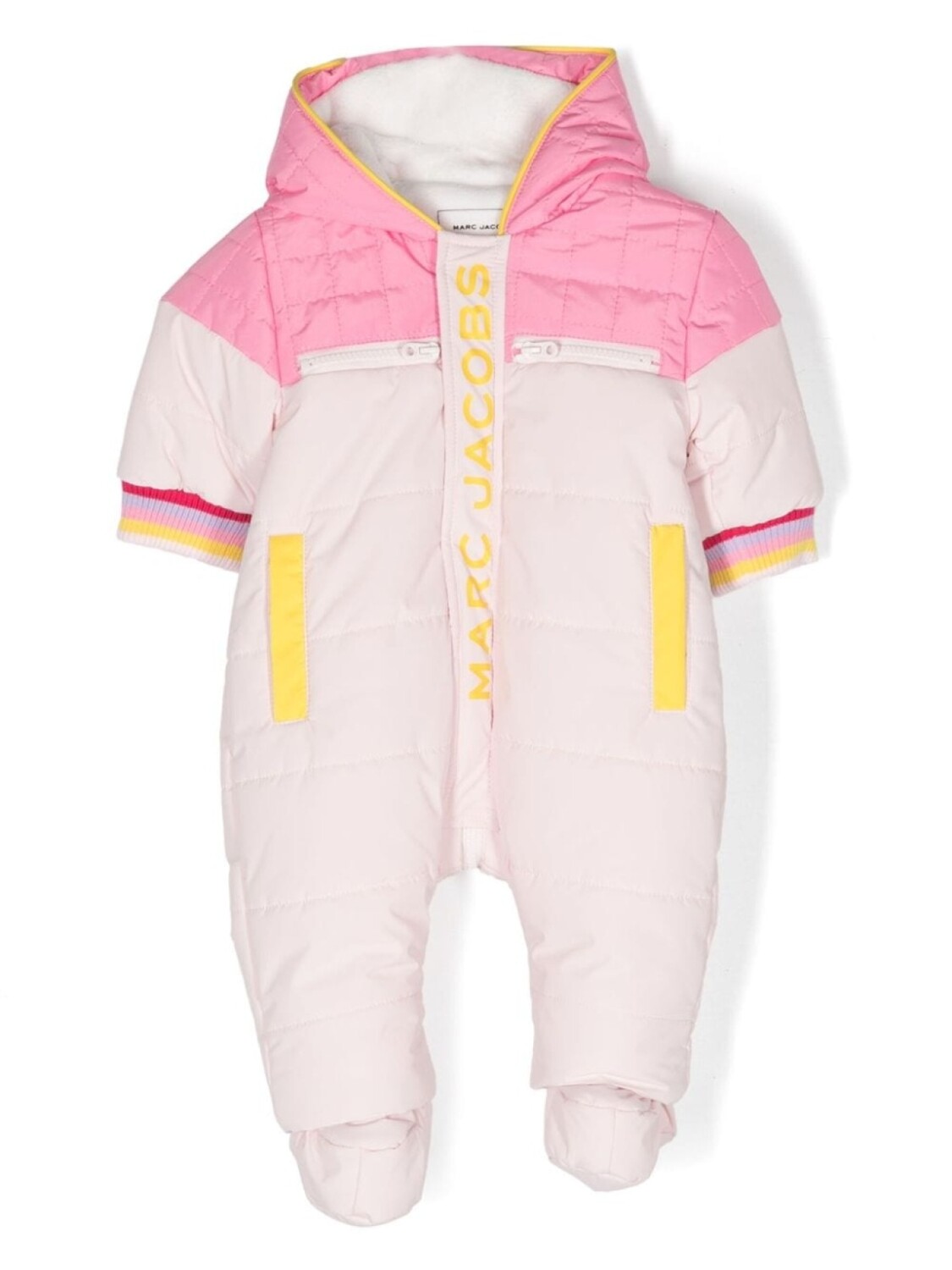

Marc Jacobs Kids дутый комбинезон с логотипом, розовый