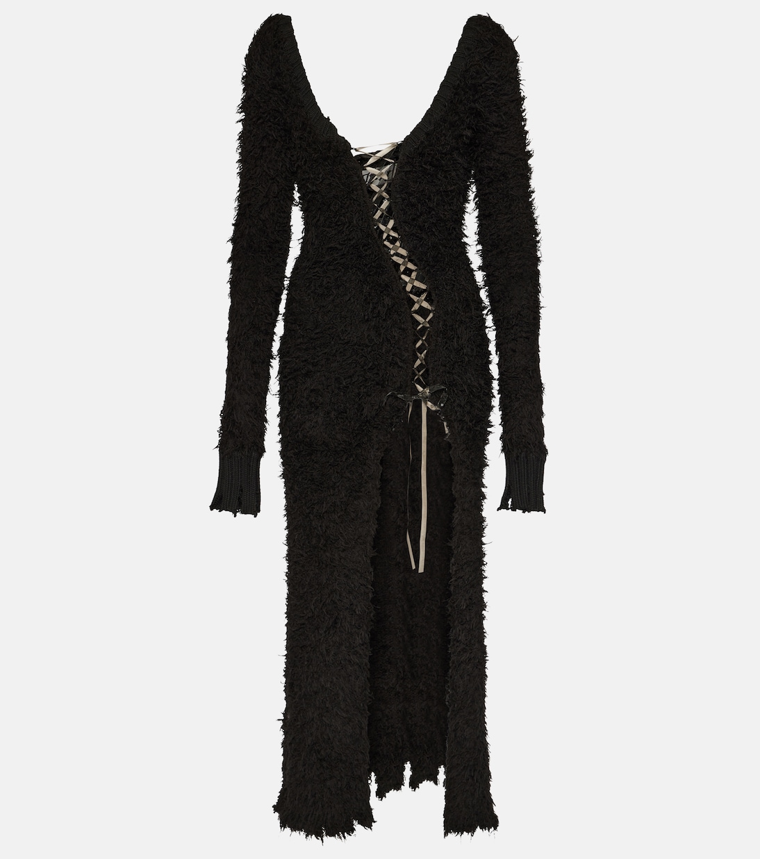 Асимметричное платье макси Didu, черный