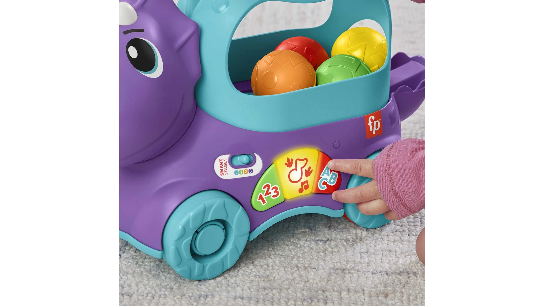 Заказать Fisher Price Забавный динозавр с мячом, игрушка для развития  моторики динозавра – цены, описание и характеристики в «CDEK.Shopping»