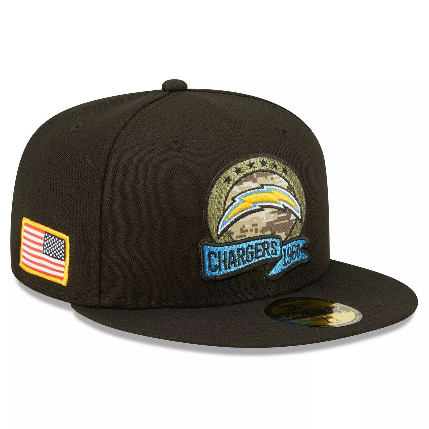 

Мужская облегающая шляпа New Era Los Angeles Chargers 2022 Salute To Service 59FIFTY