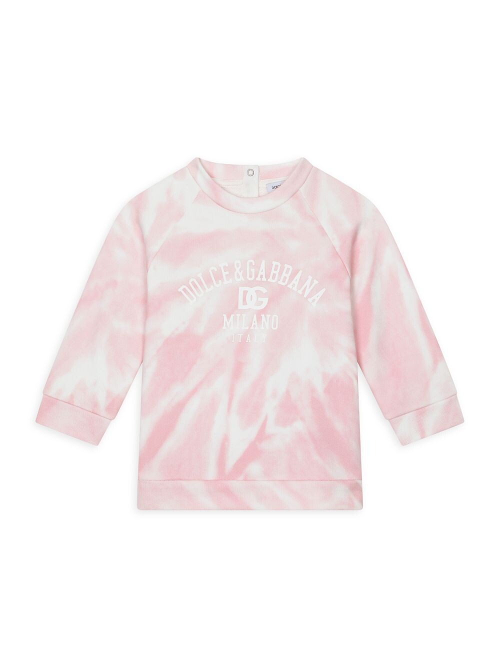 

Толстовка с круглым вырезом и принтом Tie-Dye с логотипом для маленьких девочек DOLCE&GABBANA