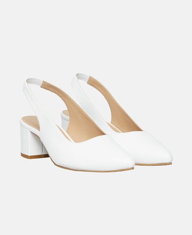 

Туфли-лодочки с пяткой на пятке La Shoe, белый