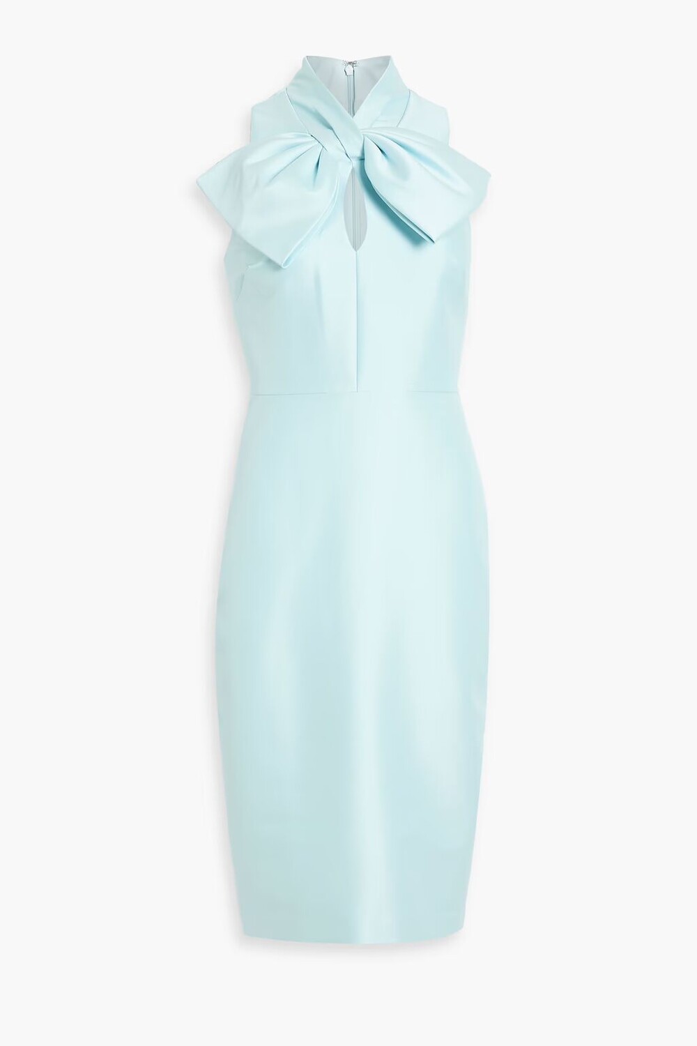 

Платье из фая с бантом Badgley Mischka, голубое небо
