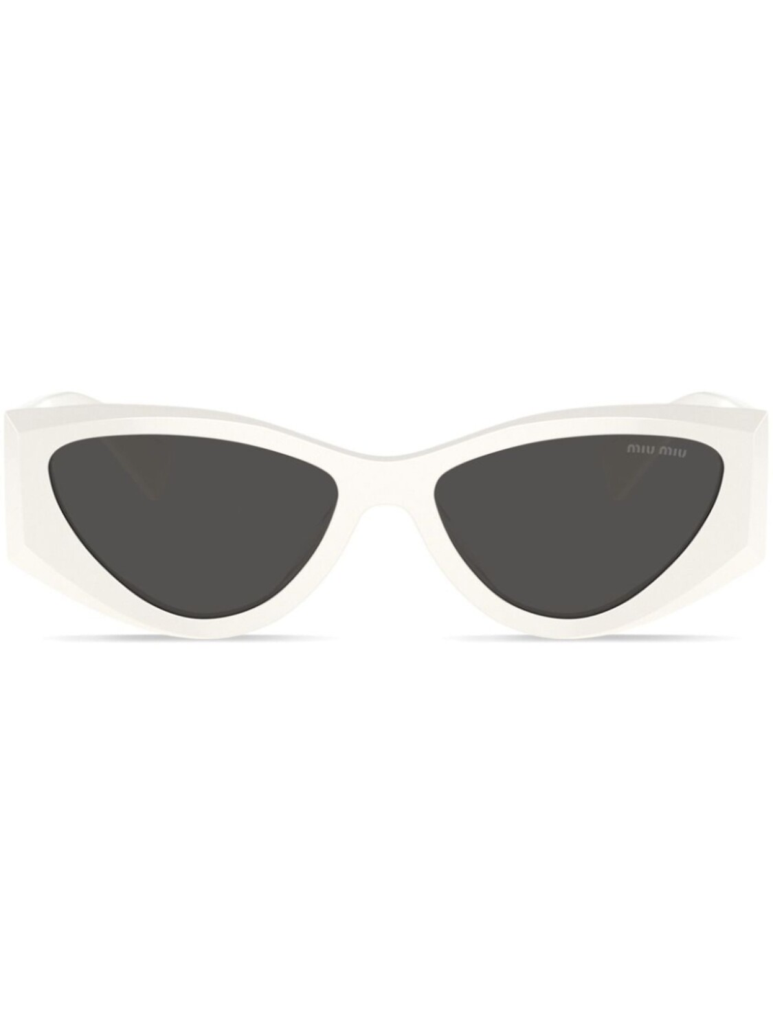 

Miu Miu Eyewear солнцезащитные очки в оправе 'кошачий глаз' с логотипом, белый