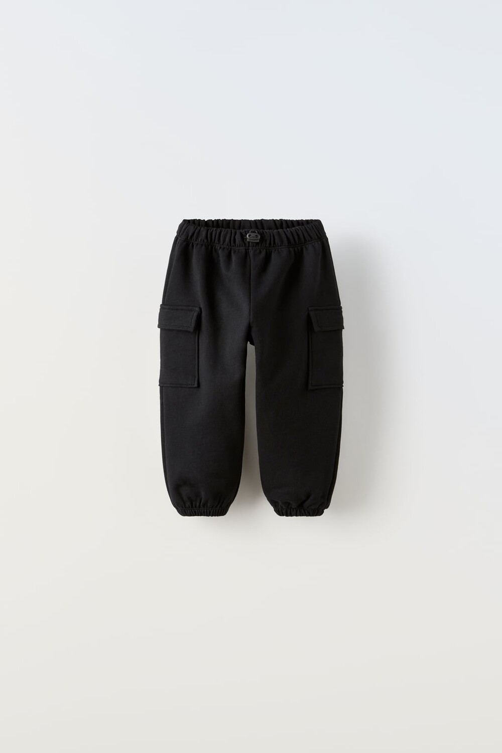 

Плюшевые брюки-карго ZARA, черный