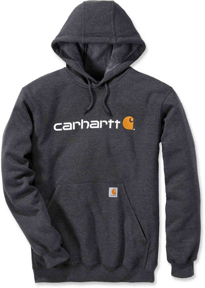 Толстовка средней плотности с фирменным логотипом Carhartt, темно-серый/белый