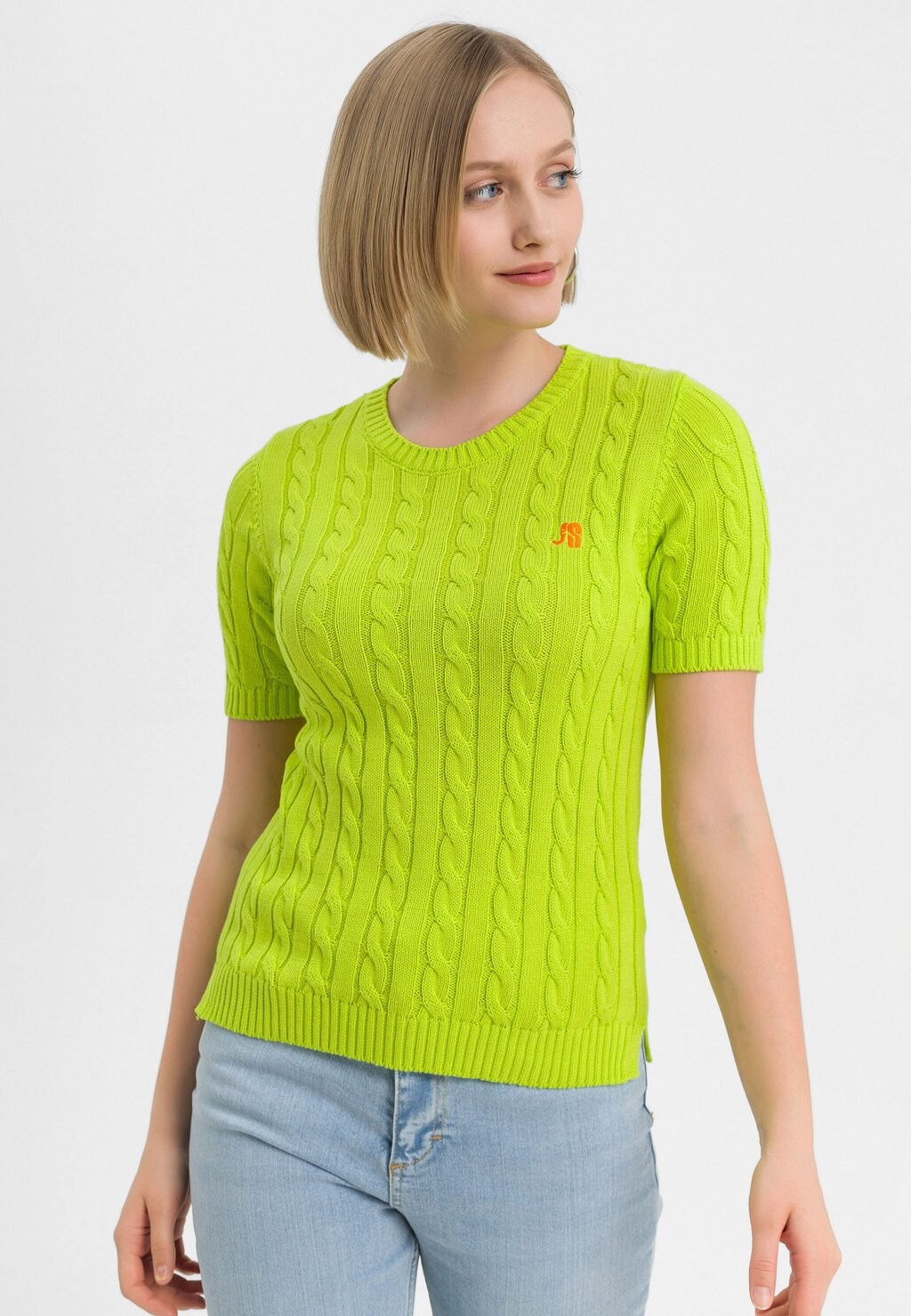 

Базовая футболка CABLE CREWNECK Felix Hardy, цвет green