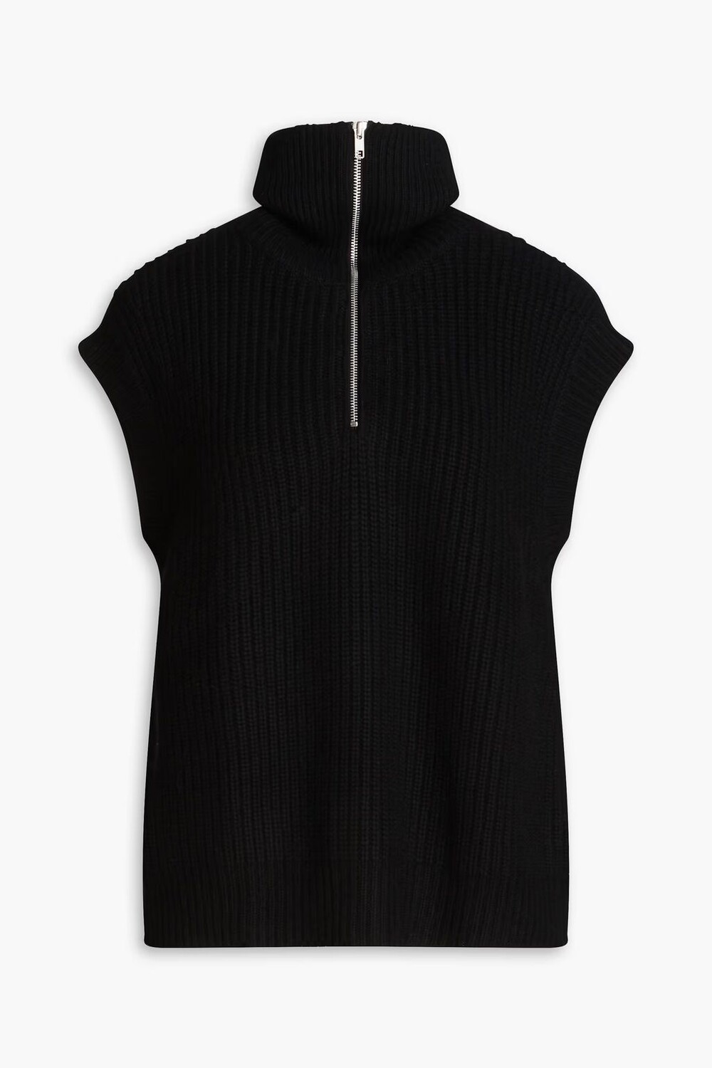 

Вязаный жилет на полумолнии Autumn Cashmere, черный