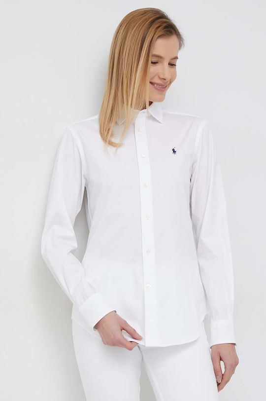 Хлопчатобумажную рубашку Polo Ralph Lauren, белый printio рубашка поло поло ральф лоррен