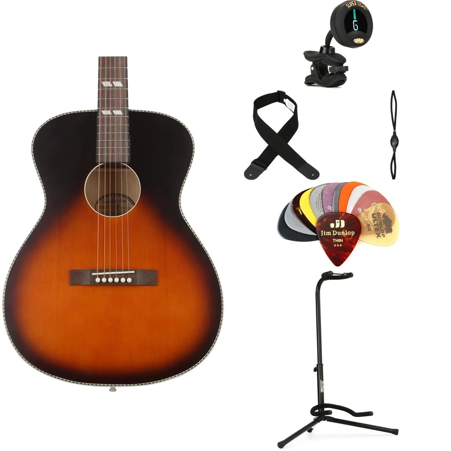 

Новый комплект Recording King Dirty 30s Series 7 000 Acoustic Guitar Essentials — Tobacco Sunburst