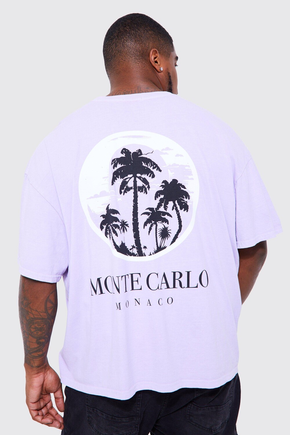 

Футболка plus оверсайз monte carlo Boohoo, сиреневый