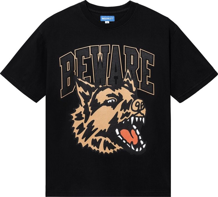 

Футболка Market Classic Beware 'Washed Black', черный