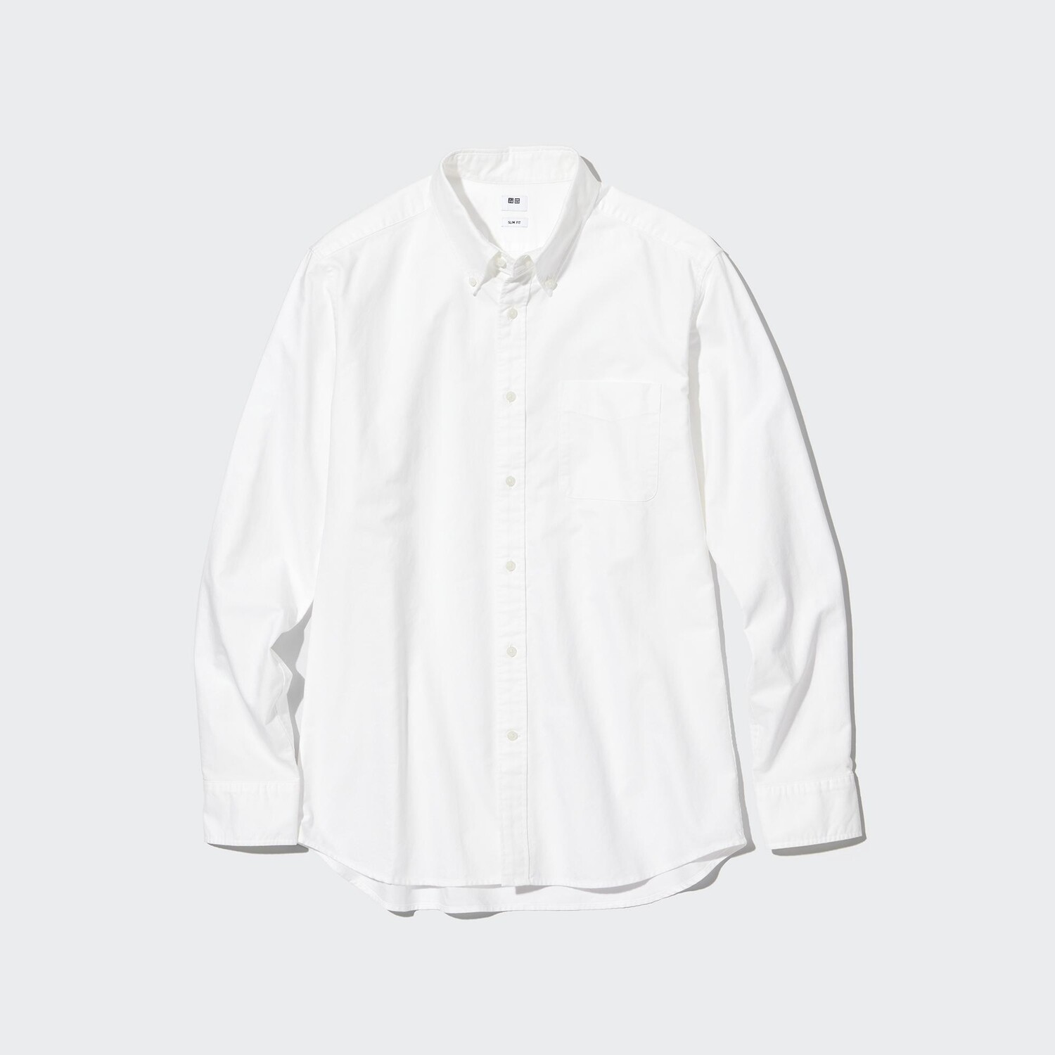 

Рубашка UNIQLO Oxford прямого кроя, айвори