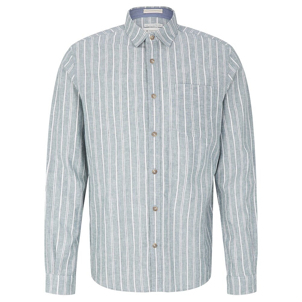 

Рубашка Tom Tailor Cotton Linen, зеленый