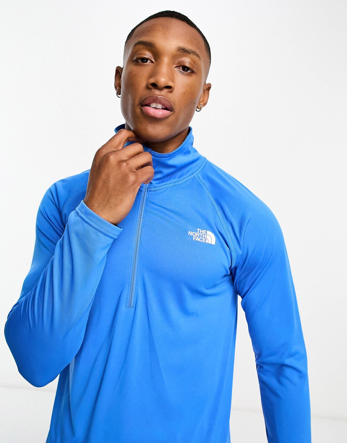 

Синий топ с длинными рукавами на молнии 1/4 The North Face Training Flex II
