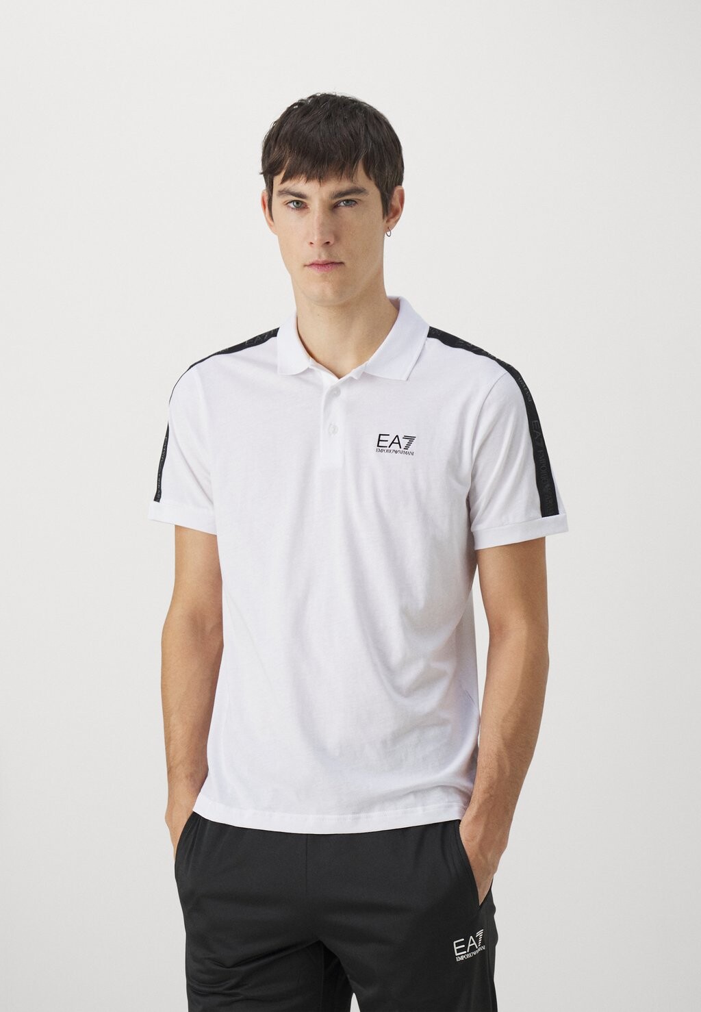 

Рубашка-поло EA7 Emporio Armani, белая, Белый