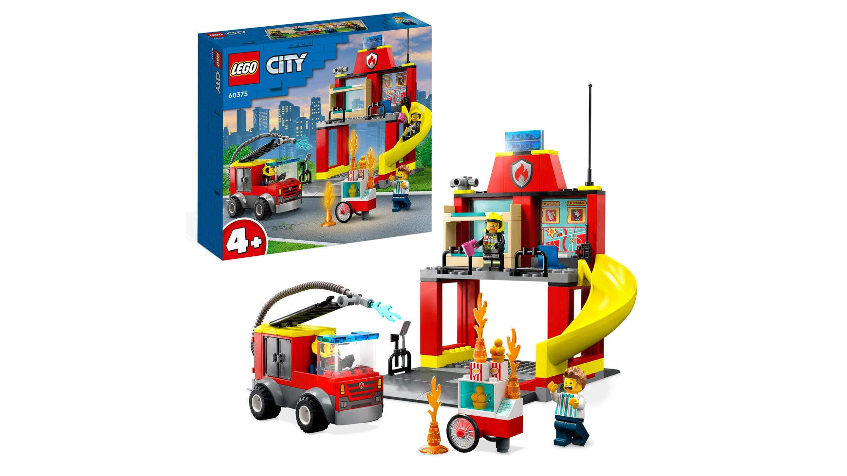 Lego City Пожарная часть и пожарная машина конструкторы bondibon пожарная служба пожарная станция 300 деталей