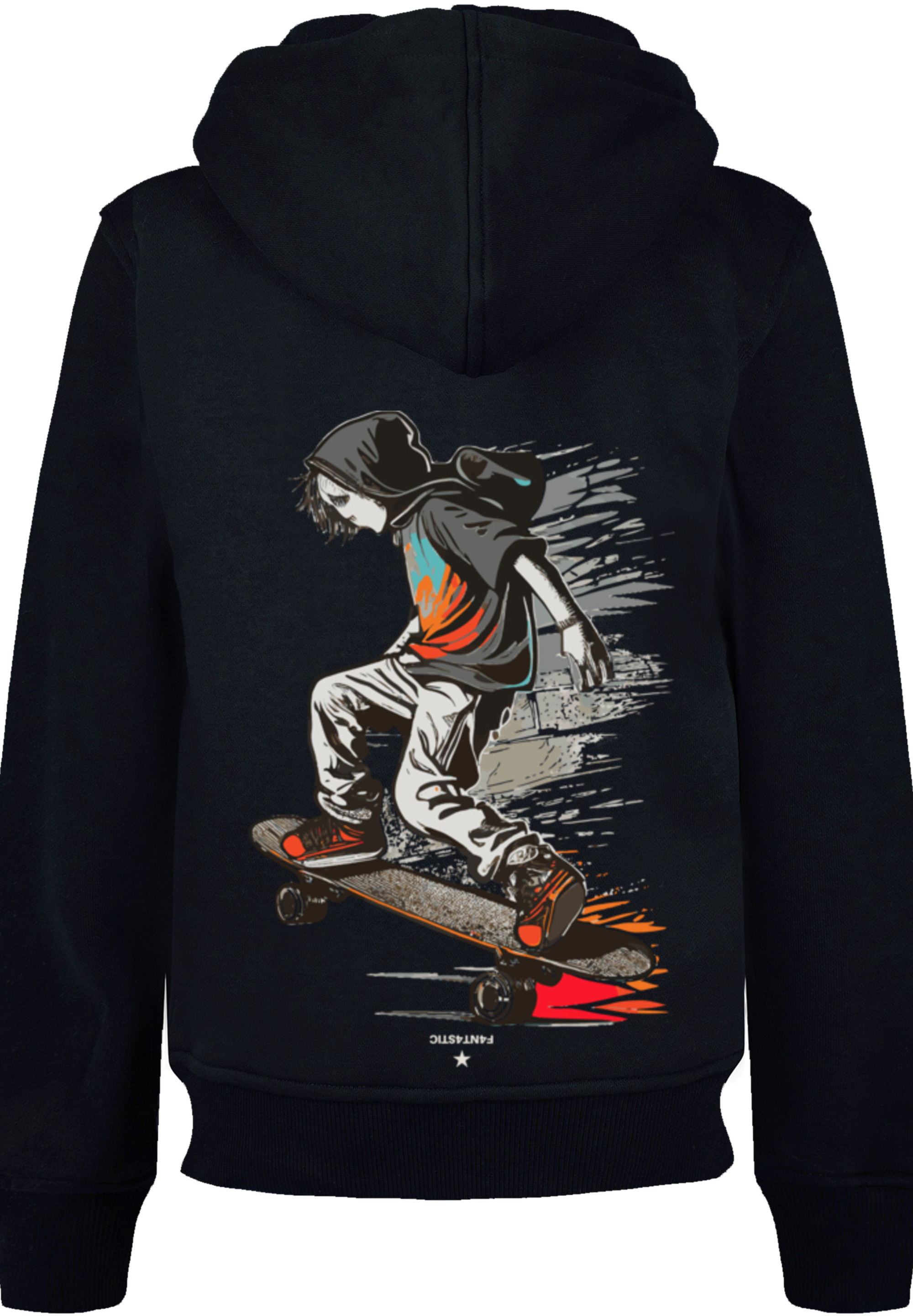 Пуловер F4NT4STIC Hoodie Skateboarder, черный