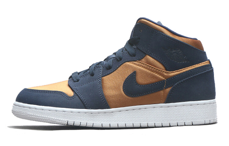 

Air Jordan 1 Mid Obsidian Desert Ochre (Gs) Обсидиан/Пустынная охра