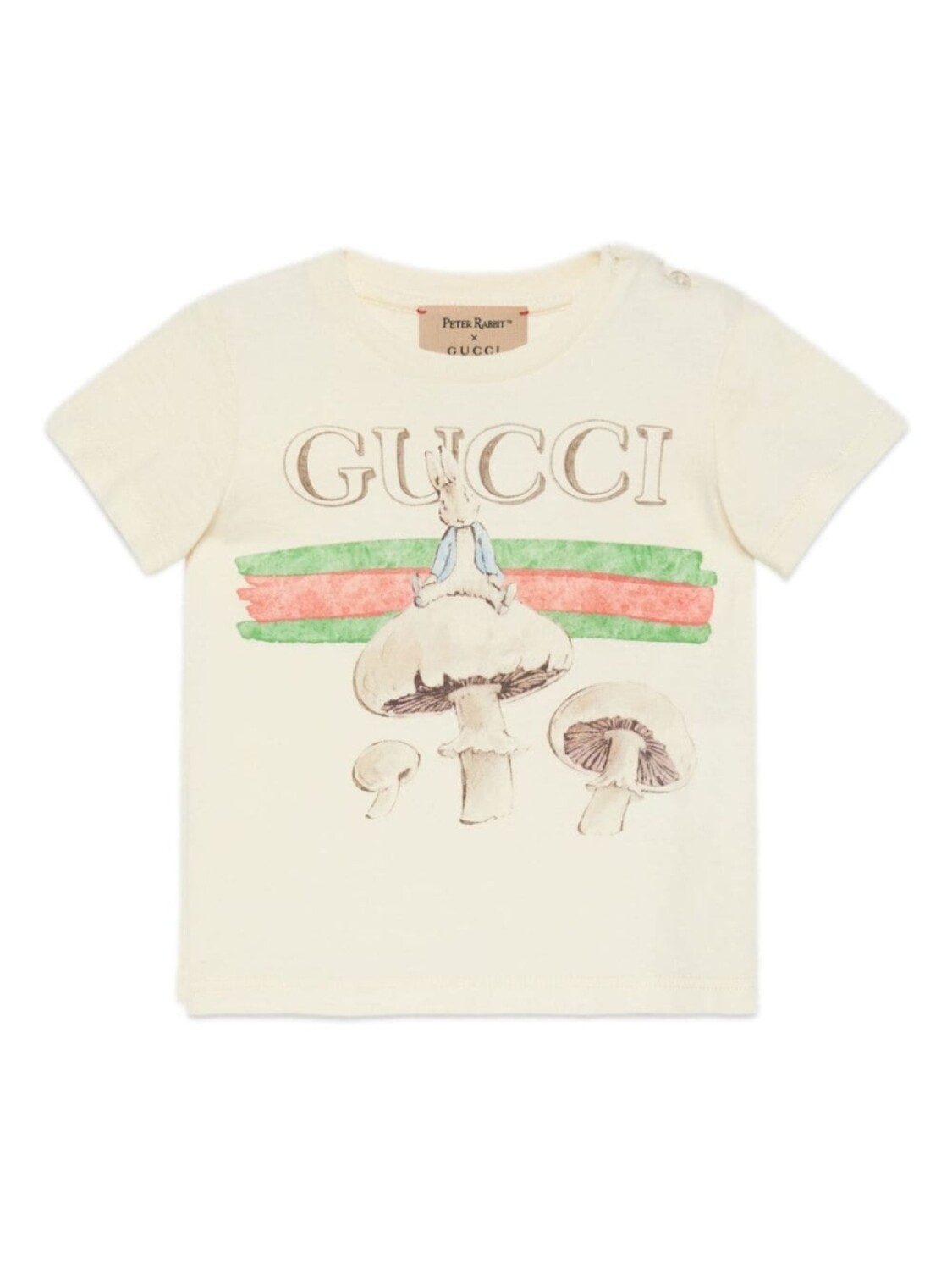 

Gucci Kids футболка из коллаборации с Peter Rabbit, нейтральный цвет