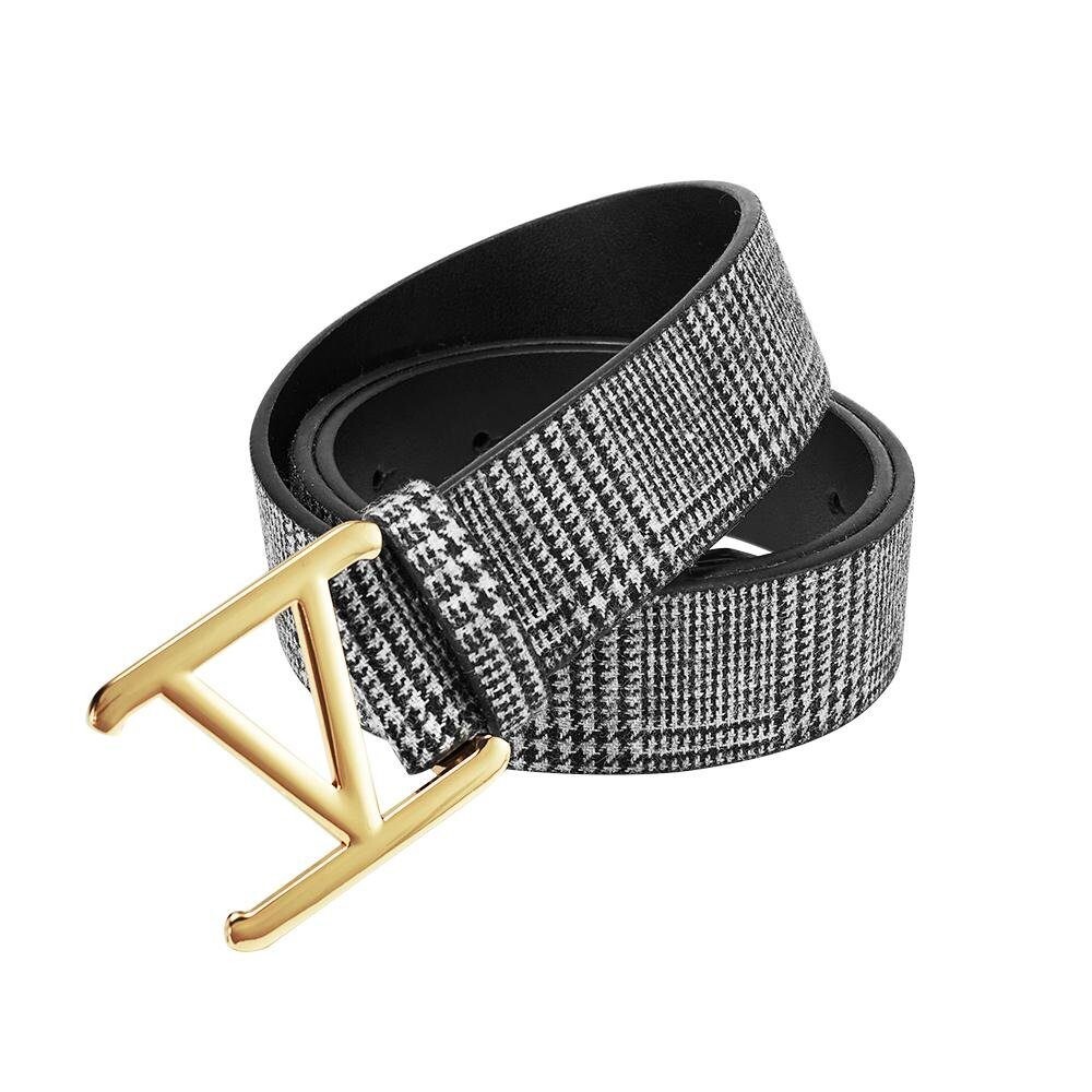 

Ремень Victoria Hyde London Black And White Plaid, цвет Schwarz/Weiss (L)110x(B)3,5cm