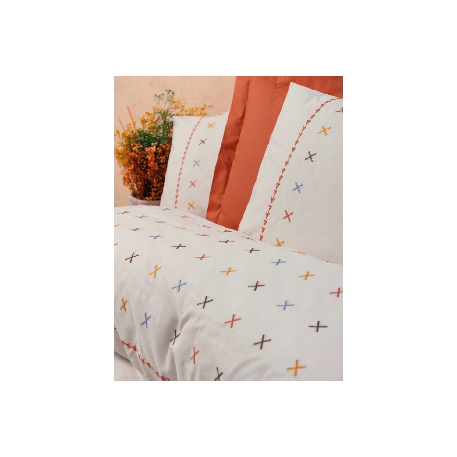 Хлопковый Комплект постельного белья с вышивкой Joli Tile