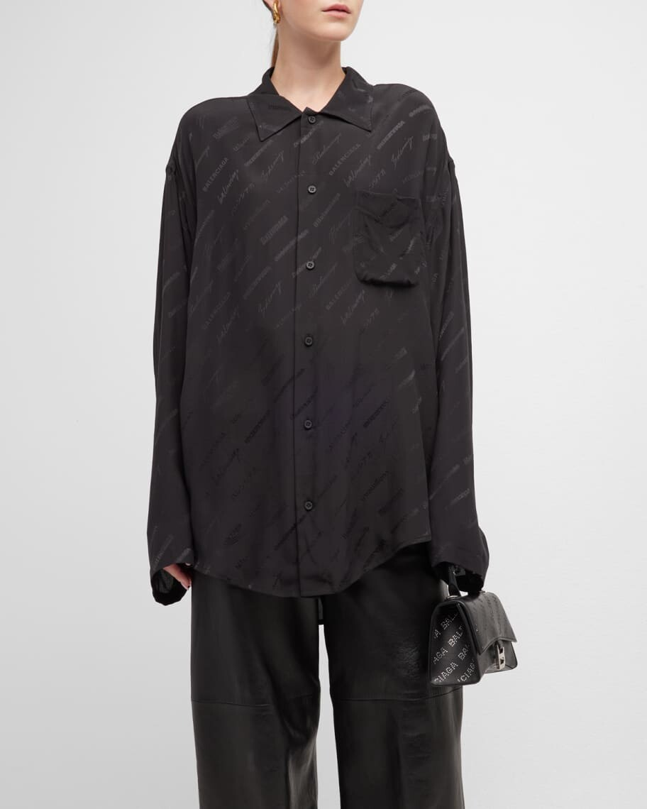 

Минималистичная рубашка Logomania All Over Balenciaga