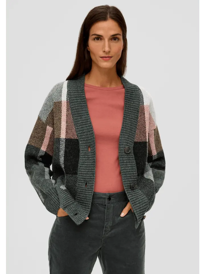 

Кардиган sOliver Strickjacke langarm, черный