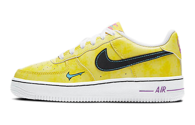 

Nike Air Force 1 Low GS 'Peace, Love and Basketball' Желтый/Черный/Синий Лазер