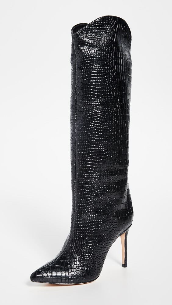 

Ботинки Schutz Maryana Croc Tall, черный
