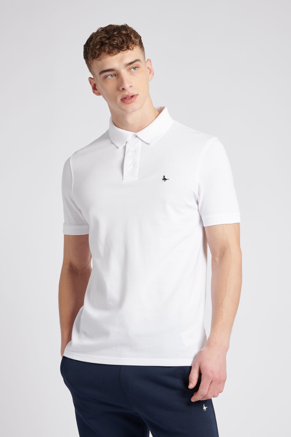 

Белая рубашка-поло Aldgrove из пике Jack Wills, белый