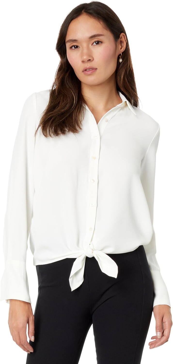

Блузка с воротником на завязках спереди Vince Camuto, цвет New Ivory