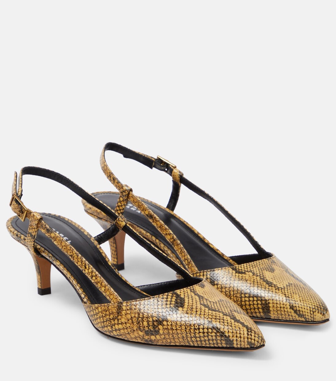 Кожаные туфли pilia с пяткой на пятке Isabel Marant, нейтральный