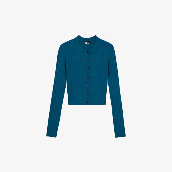 

Кардиган рельефной вязки на пуговицах The Kooples, синий