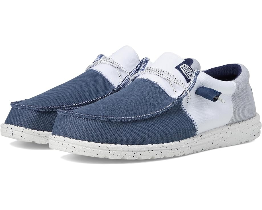 

Кроссовки Hey Dude Wally Tri-Varsity Slip-On Casual Shoes, темно-синий, Серый, Кроссовки Hey Dude Wally Tri-Varsity Slip-On Casual Shoes, темно-синий